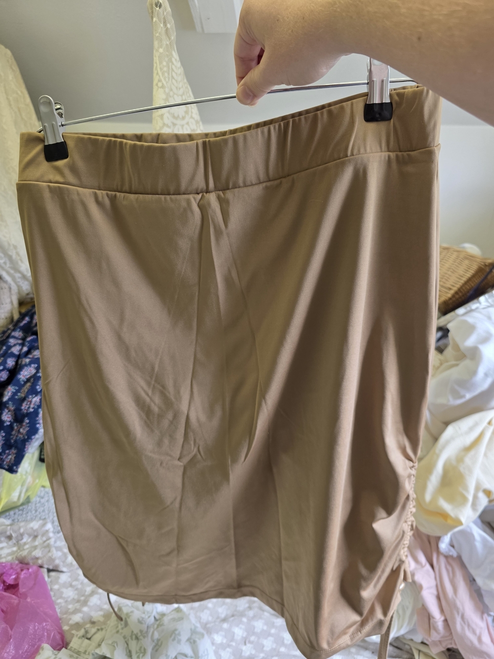 Tie Side Snoga Skort Tan - Classic Pull-On Style